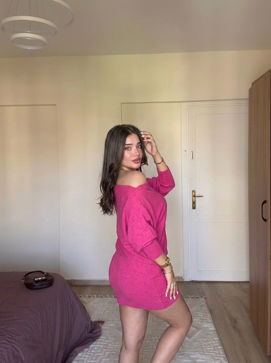 Fushia-Vee Dress