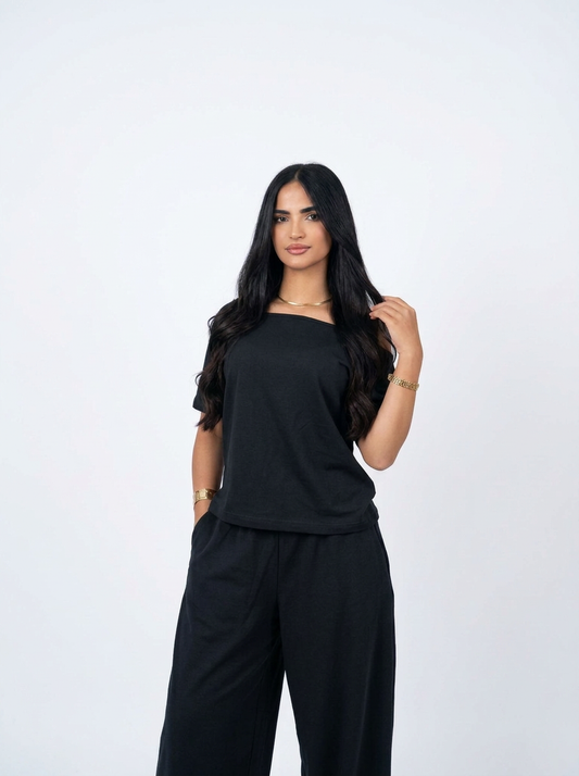Black Off Shoulder Set