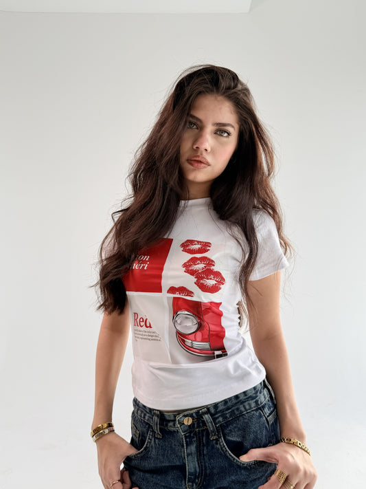 Chéri Baby Tee white