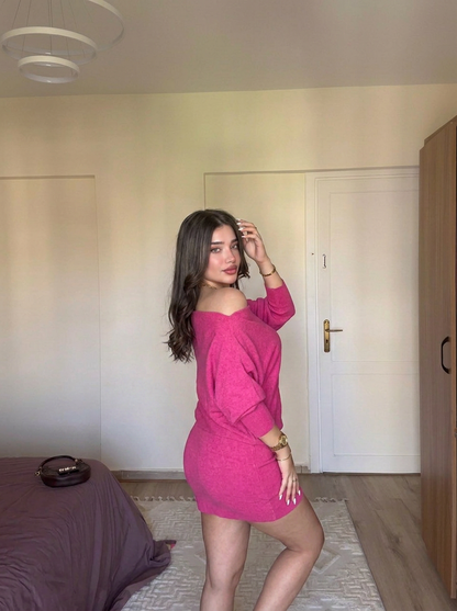 Fushia-Vee Dress
