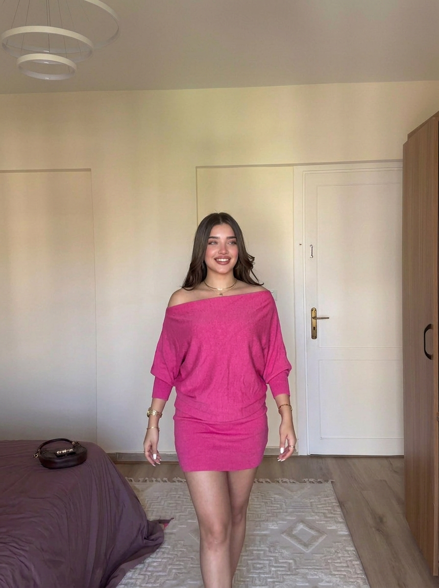 Fushia-Vee Dress