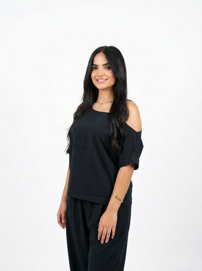 Off Shoulder Set Black