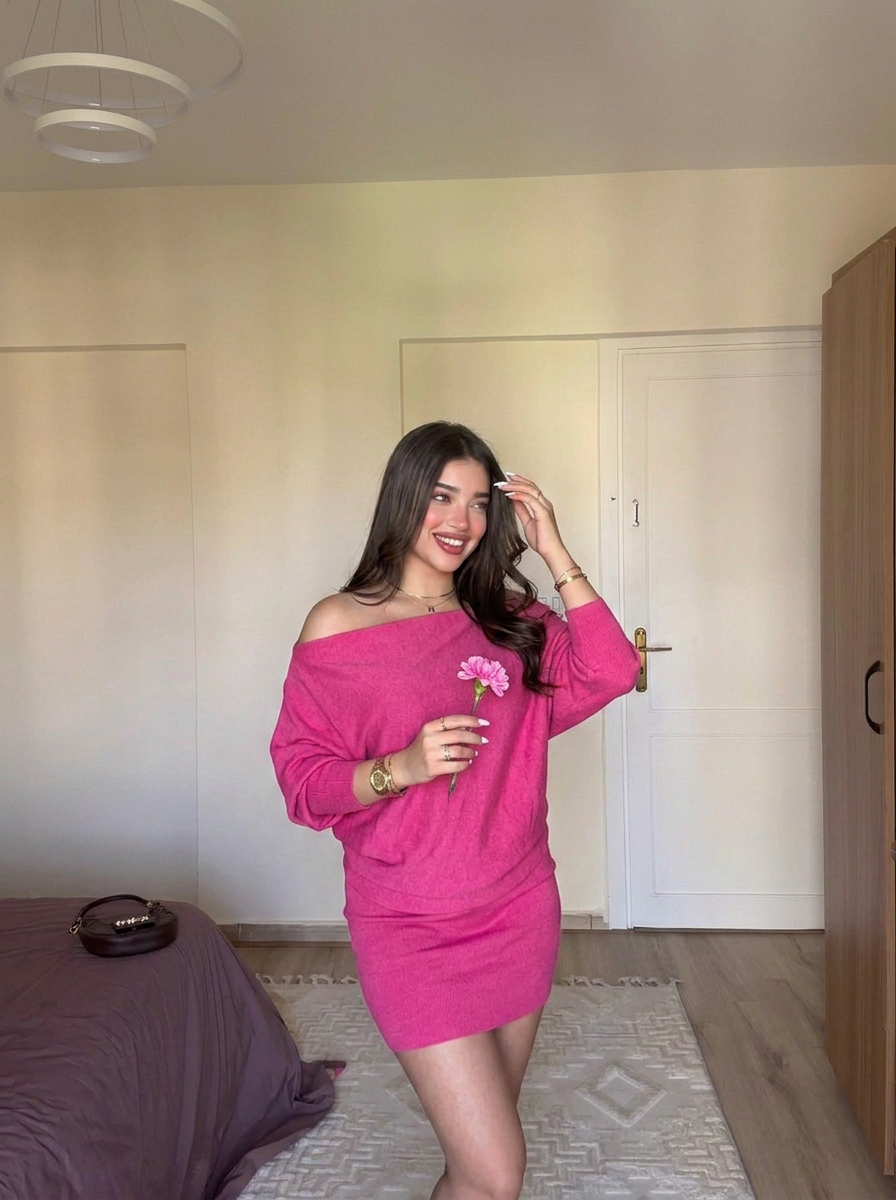 Fushia-Vee Dress